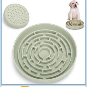 Slow Feeder Green Anti-Skid Pet Bowl